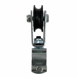 Chariot porte câble rond à 1 galet • suspendu sous câble Ø8 mm