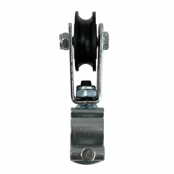 Chariot porte câble rond à 1 galet • suspendu sous câble Ø8 mm