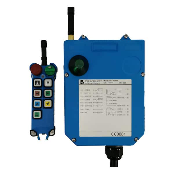 Radiocommande Telecrane F25- 6S    • (6 boutons 1 cran)
