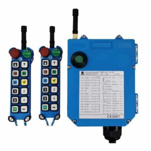 Radiocommande Telecrane F25-10D     avec 1 émetteur de secours • (1 bouton 1 cran + 10 boutons 2 crans)