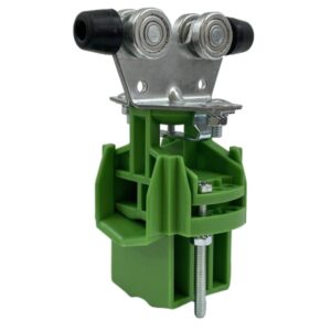 Chariot acier avec cintre polyamide pour un câble Ø5 à 38 mm pour rail 30 x 32 x 2 mm