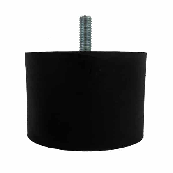Tampon amortisseur cylindrique caoutchouc Ø200 x 150 • Tige filetée M20 x 49