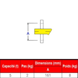 Peson     5t • Crochet peseur 5t • Dynamomètre  5t • Pesage de 0 à 5t • MK5
