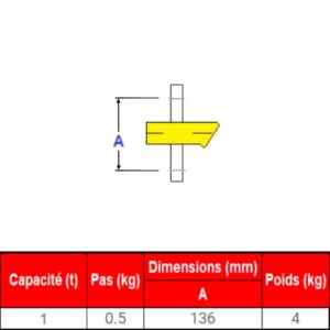 Peson        1t • Crochet peseur 1t • Dynamomètre  1t • Pesage de 0 à 1t • MK1