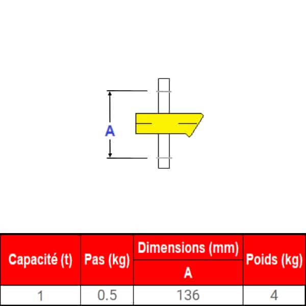 Peson        1t • Crochet peseur 1t • Dynamomètre  1t • Pesage de 0 à 1t • MK1
