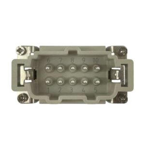 Prise mâle 10 broches (serrage par vis) • HE-010-M