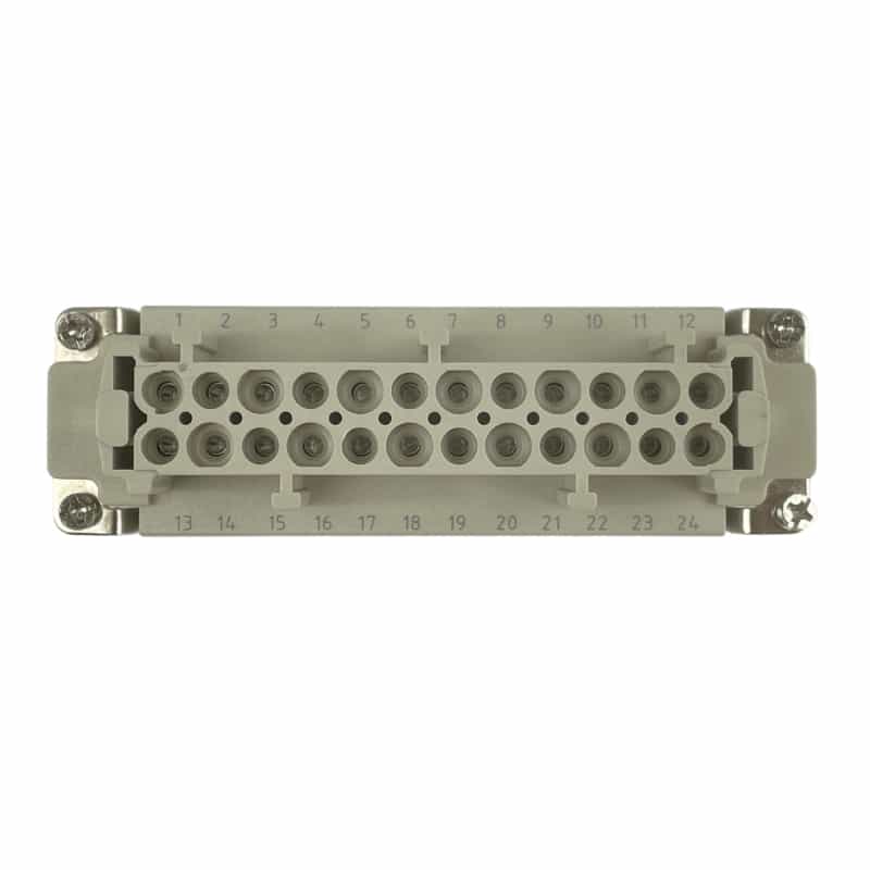Prise femelle 24 broches (serrage par vis) • HE-024-F