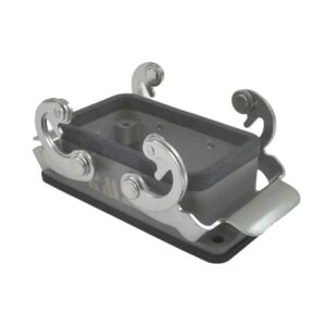 Embase            encastrée pour prise 10 broches • 4 verrous
