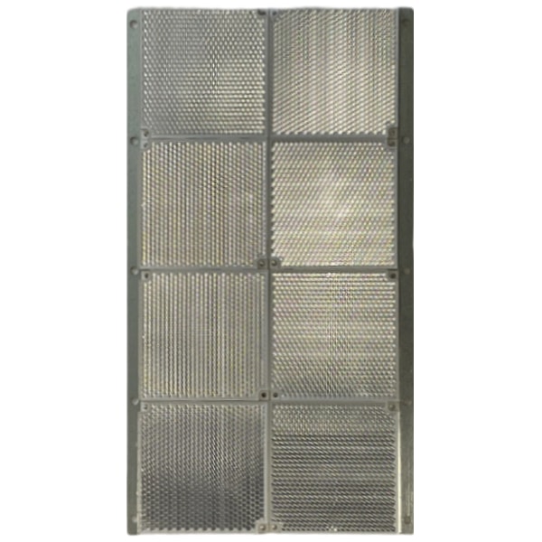 8  Réflecteurs carré 100×100 mm sur tôle 406×225 mm