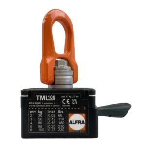 Aimant ALFRA TML 100 pour prise de tôle horizontale et verticale • 100 kg