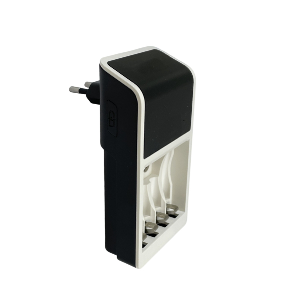 Chargeur microprocesseur 4 canaux 230V • Pour 4 batteries LR06 (AA)