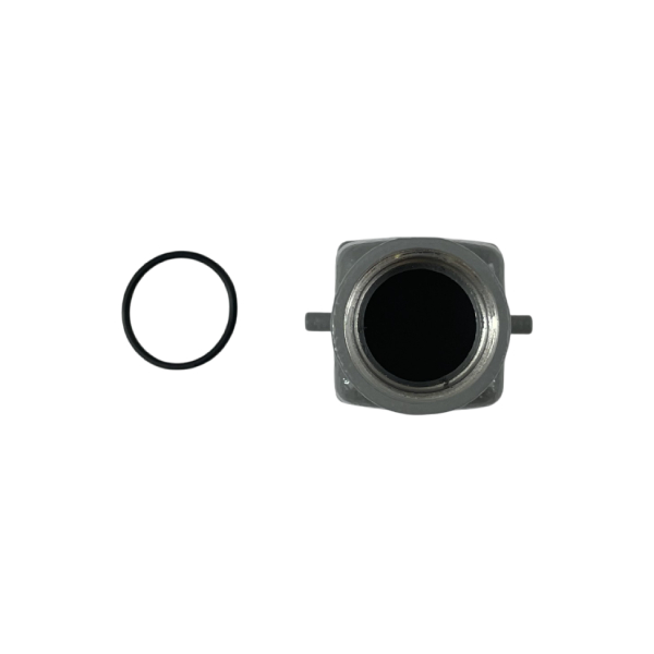 Capot pour prise / insert 3 ou 4 broche avec 2 ergots • Sortie droite • Profondeur : 50mm