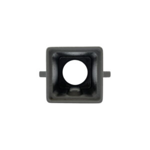 Capot pour prise / insert 3 ou 4 broche avec 2 ergots • Sortie droite • Profondeur : 50mm