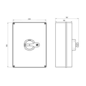 Interrupteur sectionneur cadenassable en coffret 3P • 125 A