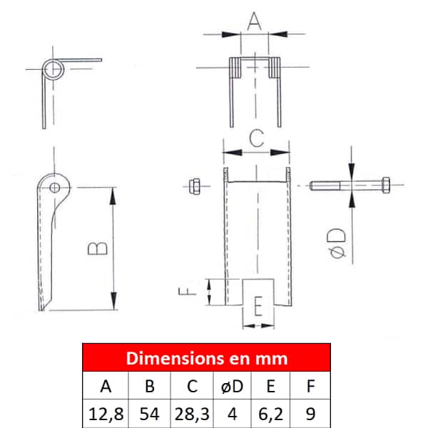 Linguet de sécurité 2SP-210 CZ