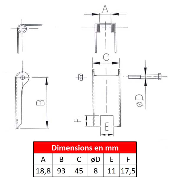 Linguet de sécurité 2SP-220 CZ