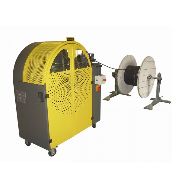 Enrouleuse motorisée de couronne et de touret • Poids du câble max 400kg, Ø max 1050mm