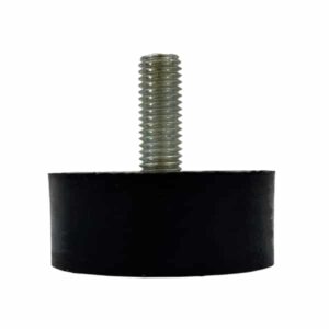 Tampon                   amortisseur cylindrique caoutchouc Ø50 x 20 mm • Tige filetée M10 x 25 mm