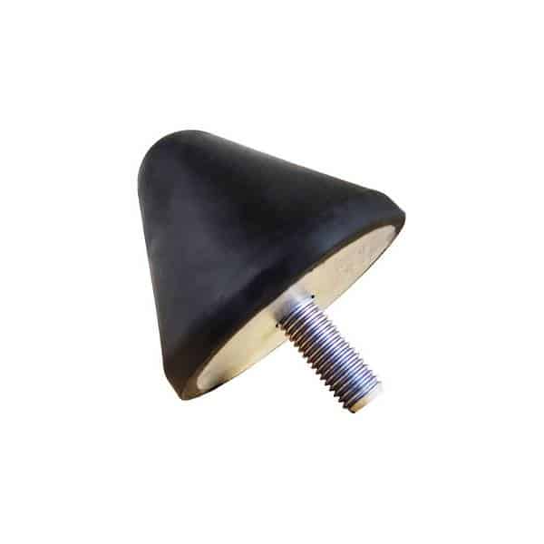 Tampon amortisseur conique caoutchouc Ø72 x 58 mm • Tige filetée M12 x 30 mm