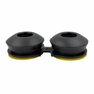 Bouton caoutchouc double