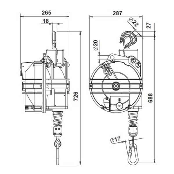 Equilibreur de charge                  • 35 à 45 kg