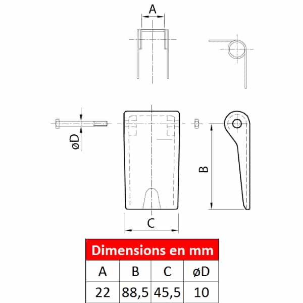 Linguet de sécurité STD-040