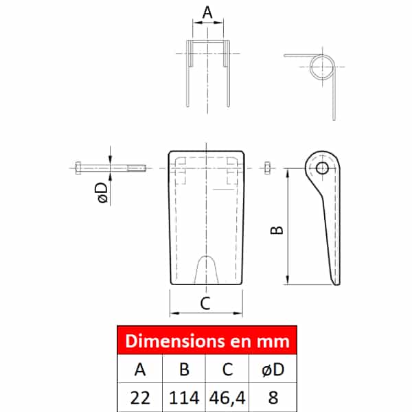 Linguet de sécurité STD-060