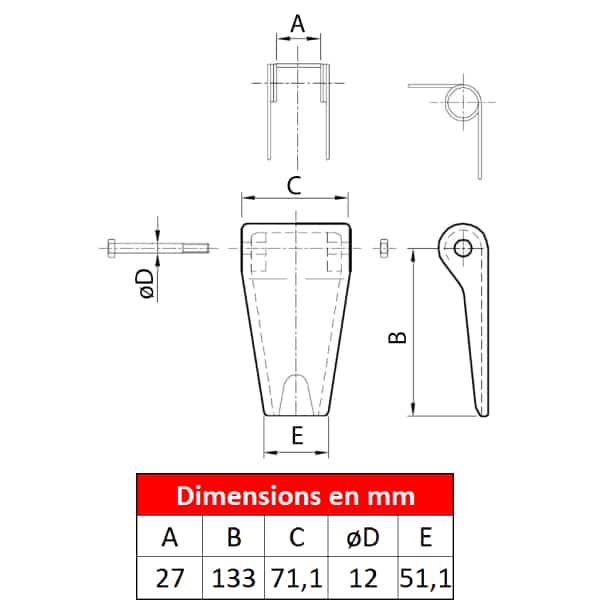 Linguet de sécurité STD-100