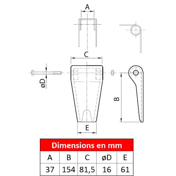 Linguet de sécurité STD-120