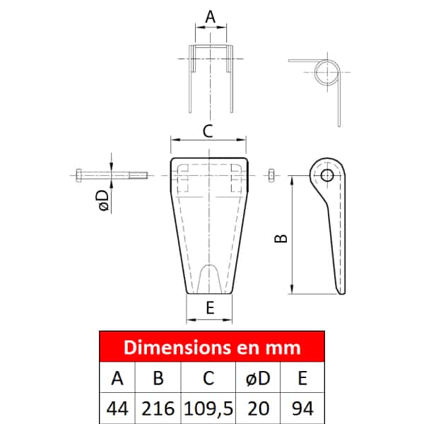 Linguet de sécurité STD-250