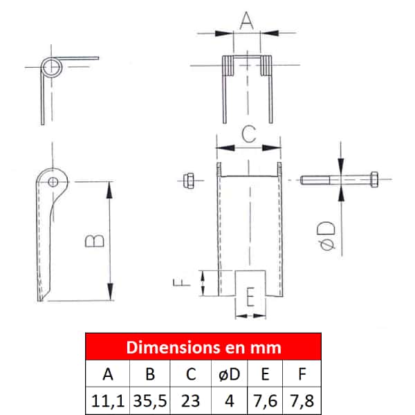 Linguet de sécurité 2DS-0D2