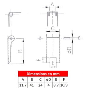 Linguet de sécurité 2DS-0D3