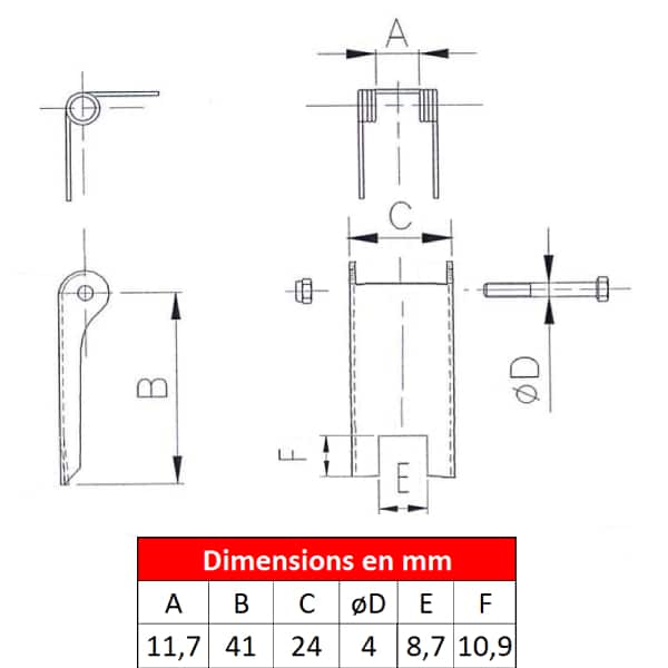 Linguet de sécurité 2DS-0D3