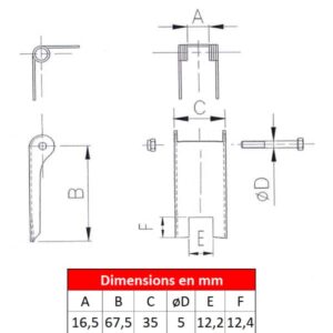 Linguet de sécurité 2DS-0D5