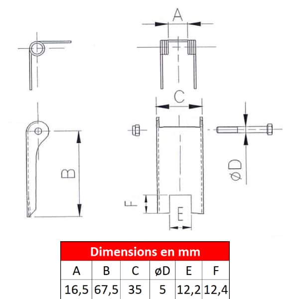 Linguet de sécurité 2DS-0D5