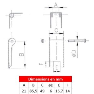 Linguet de sécurité 2DS-0D7