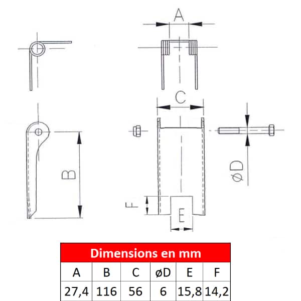 Linguet de sécurité 2DS-0D8