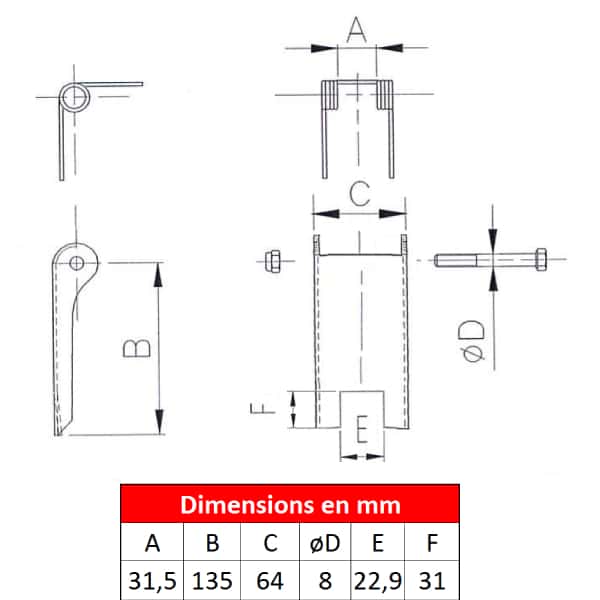 Linguet de sécurité 2DS-0D9