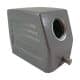 Capot pour prise 6 broches • 2 ergots • profondeur : 52mm • sortie latérale M20