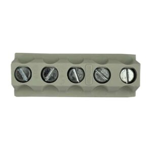 Bornier de raccordement polyamide 5 emplacements 6mm² nominal