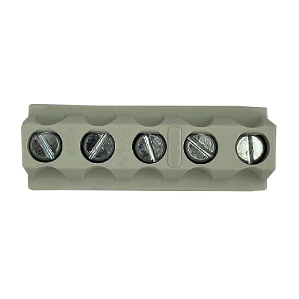 Bornier de raccordement polyamide 5 emplacements 6mm² nominal