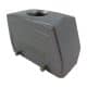 Capot pour prise 10 broches • 4 ergots • profondeur : 52mm • sortie droite PG21