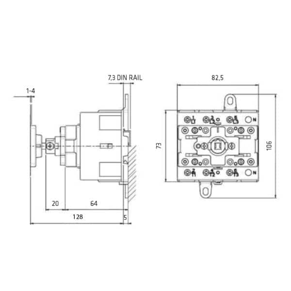 Interrupteur sectionneur 3P sans coffret – 100A