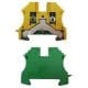 Borne de terre pour montage sur rail oméga pour fil 50 mm² (serrage par vis)