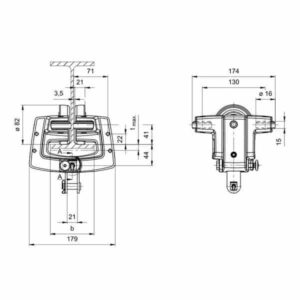 Chariot porte palan manuel à pousser  • Auto réglable • 500 kg