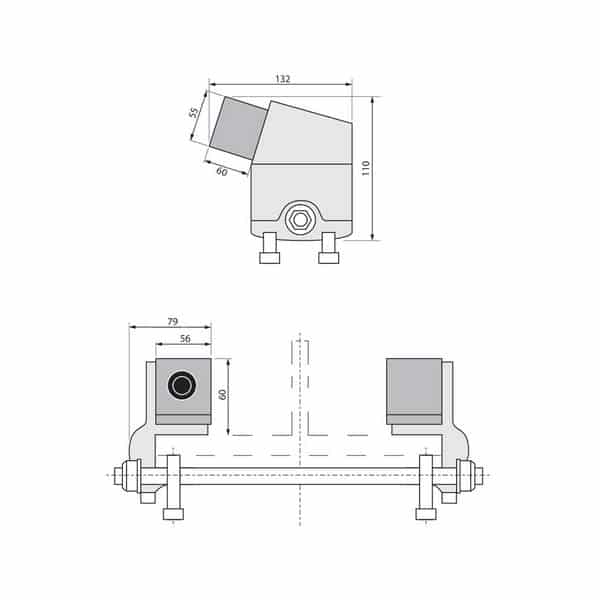 Butoir amovible en fonte d’acier pour chariot palan (25T maxi)