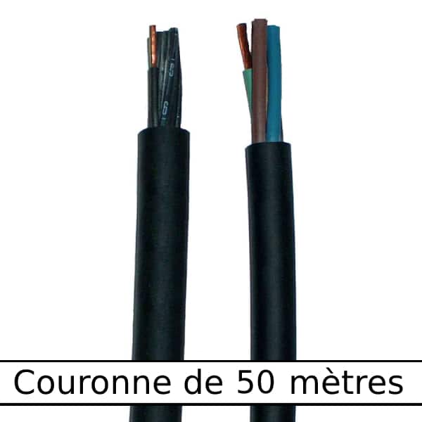 Câble               rond gaine néoprène • 4G1,5 mm² • 50 m