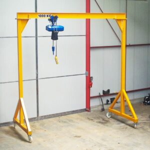 Portique de manutention en acier en situation