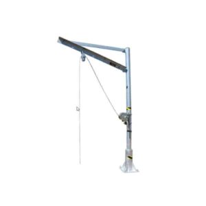Potence à Rotation Totale amovible en acier galvanisé • CMU 75 Kg • P 1,3 m • HSF 2,38 m