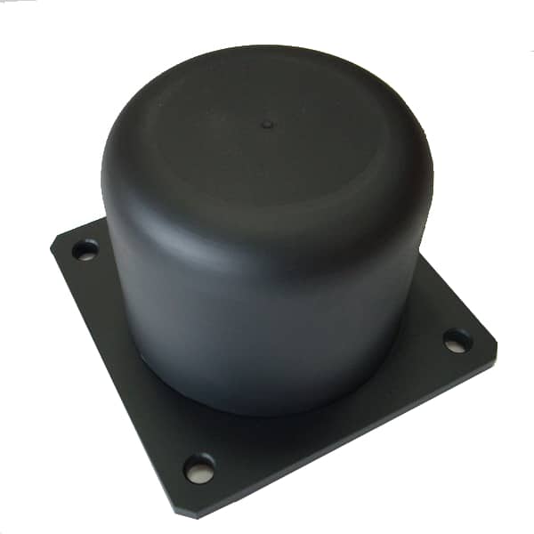 Tampon  amortisseur cylindrique caoutchouc à plaque Ø250 x 200 mm